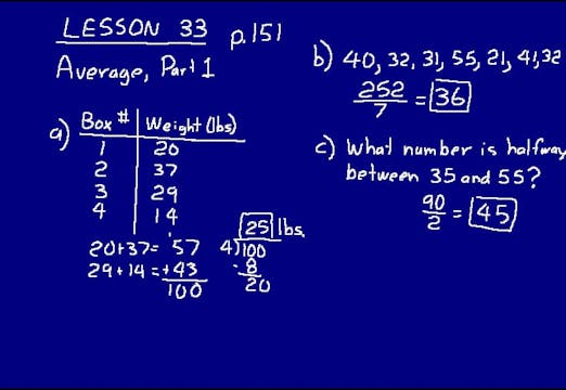 Lesson 33 DIVE Math 8/7 1st Edition