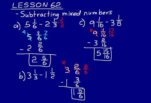 Lesson 62 DIVE 7/6, 3rd Edition