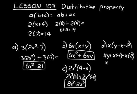 Lesson 103 DIVE Algebra Half, 3rd Edi...