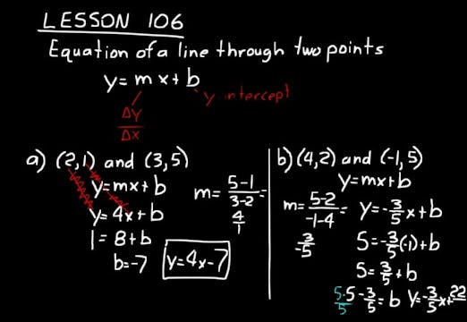 Lesson 106 DIVE Algebra 1, 3rd Edition
