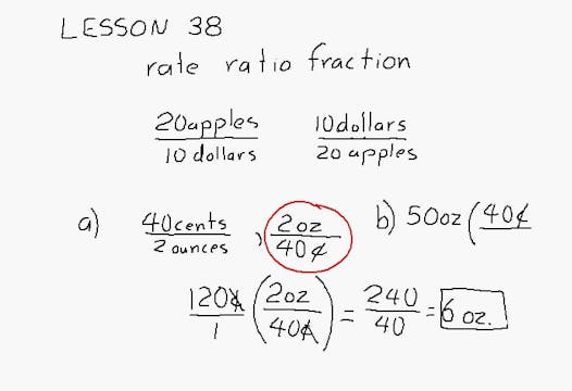 Lesson 38 DIVE Algebra 1/2, 2nd Edition