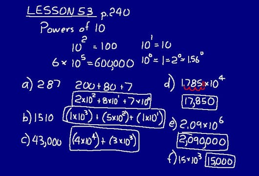 Lesson 53 DIVE Math 8/7 1st Edition