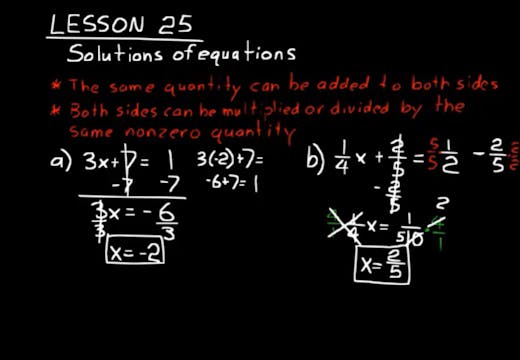 Lesson 25 DIVE Algebra 1, 3rd Edition
