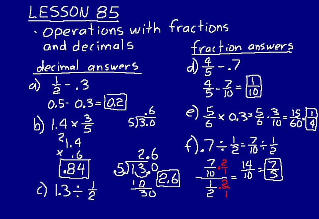 Lesson 85 DIVE 7/6, 3rd Edition - DIVE into Math and Science