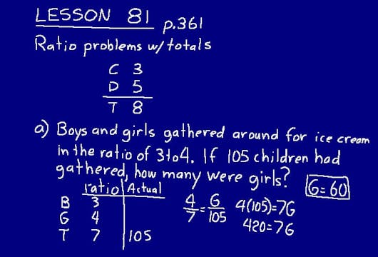 Lesson 81 DIVE Math 8/7 1st Edition