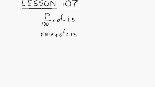 Lesson 107 DIVE Algebra 1/2, 2nd Edition