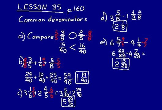 Lesson 35 DIVE Math 8/7 1st Edition