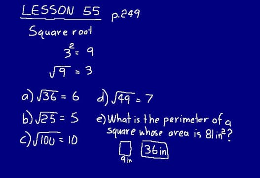 Lesson 55 DIVE Math 8/7 1st Edition