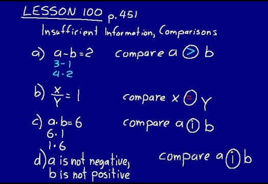 Lesson 100 DIVE Math 8/7 1st Edition