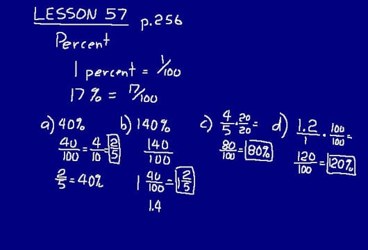 Lesson 57 DIVE Math 8/7 1st Edition
