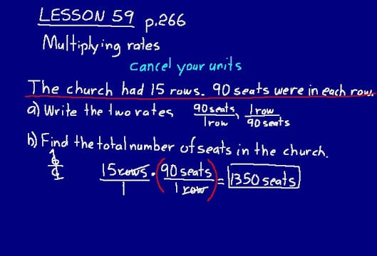 Lesson 59 DIVE Math 8/7 1st Edition