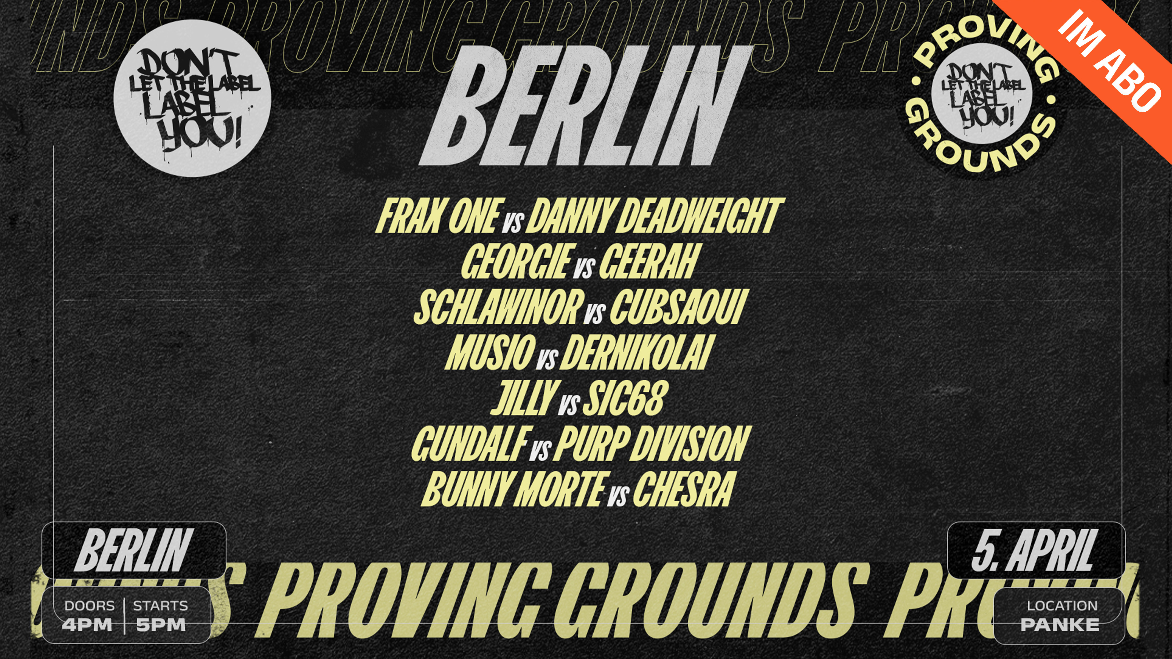 PROVING GROUNDS | im ABO
