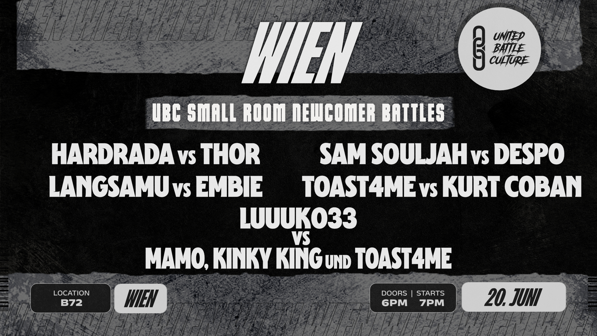 UBC SMALL ROOM NEWCOMER BATTLES JUN 2026 | im ABO