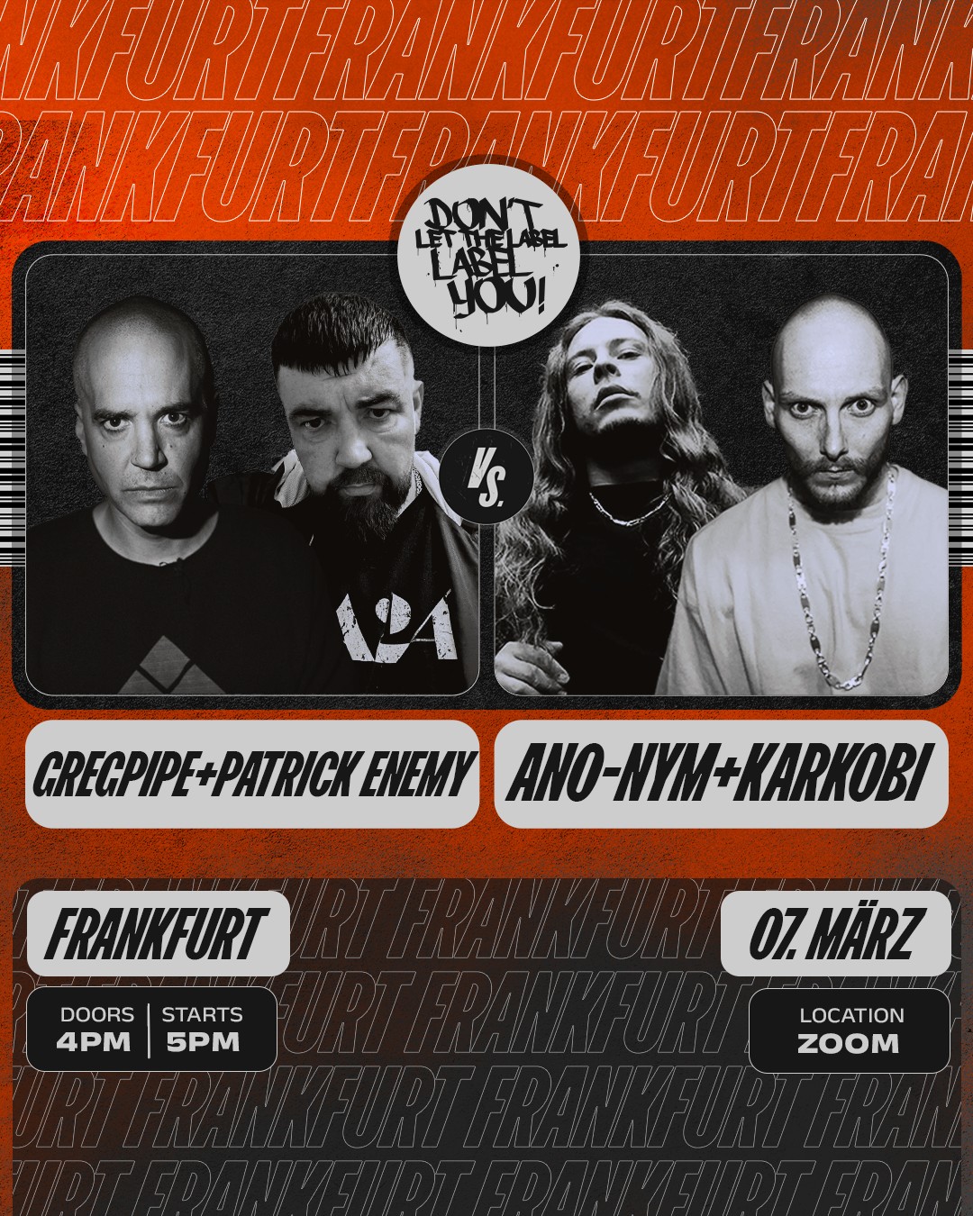 GREGPIPE + PATRICK ENEMY vs ANO-NYM + KARKOBI