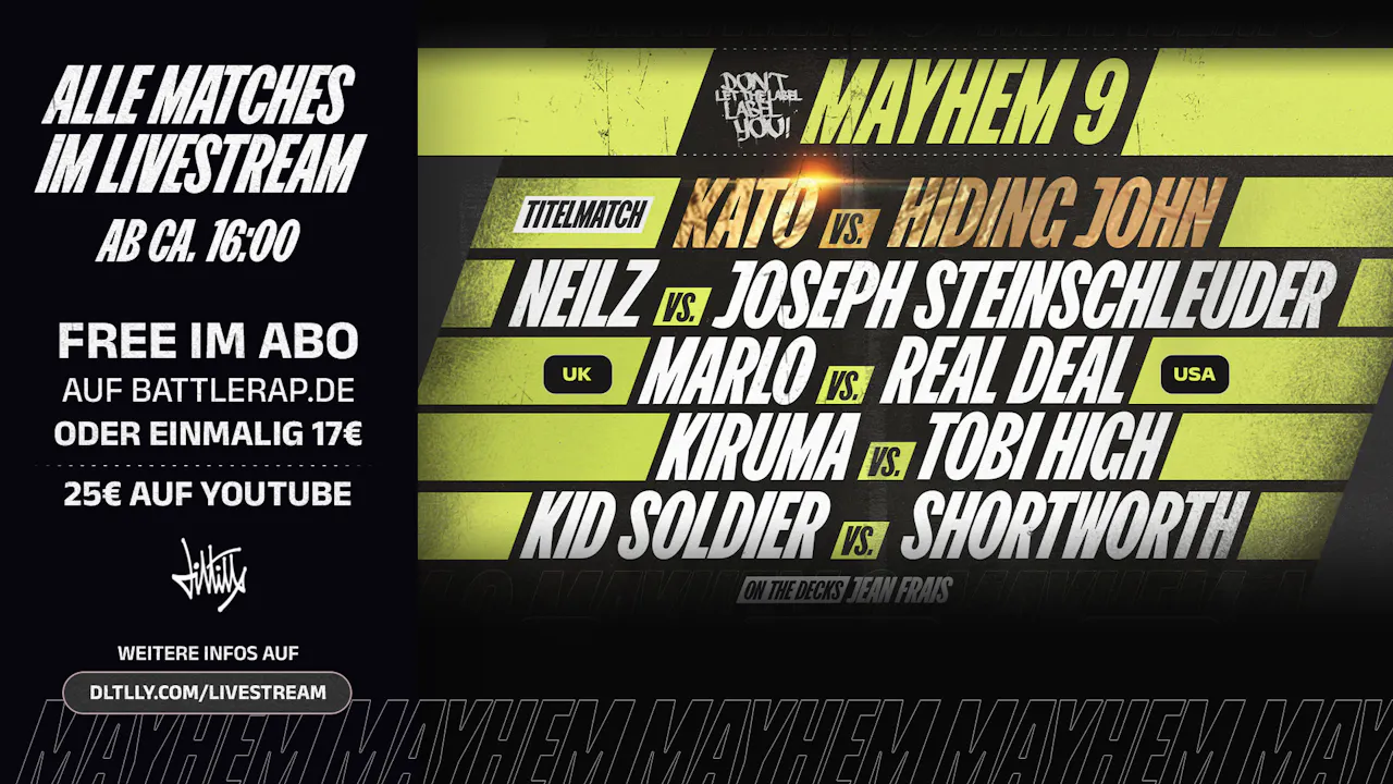 HD LIVESTREAM + 4K VOD: MAYHEM 9