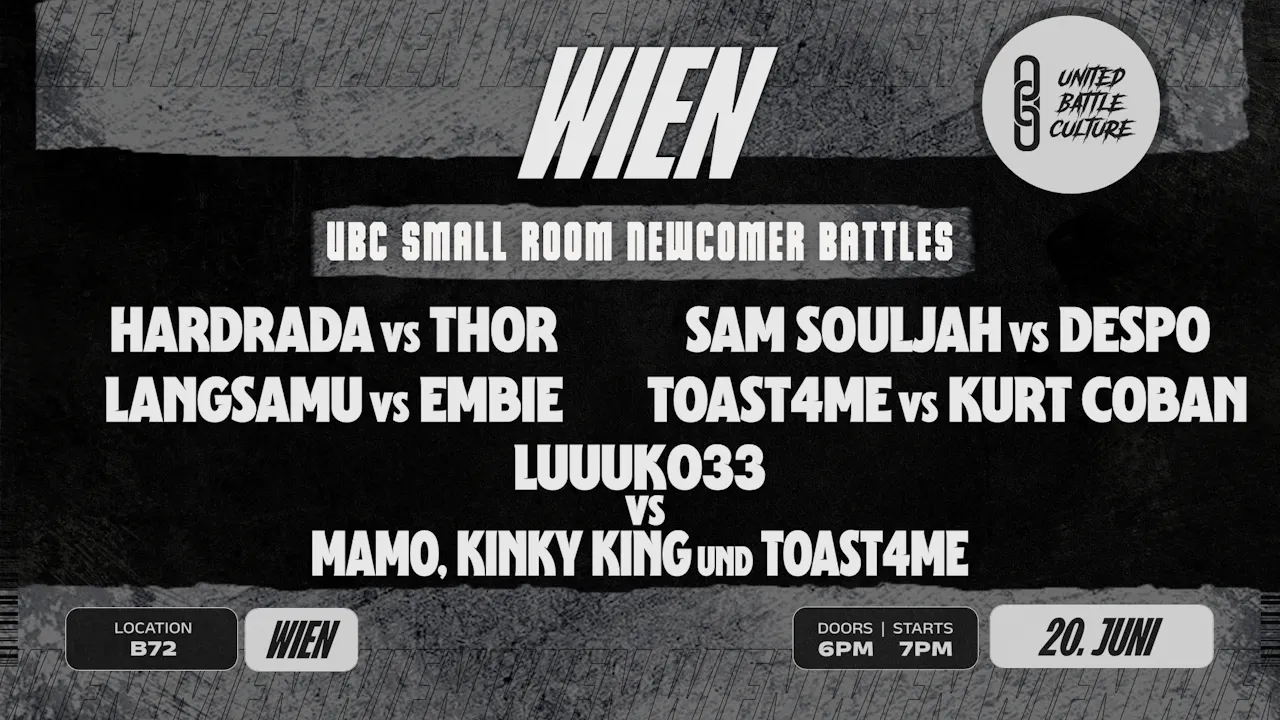 UBC SMALL ROOM NEWCOMER BATTLES JUN 2026
