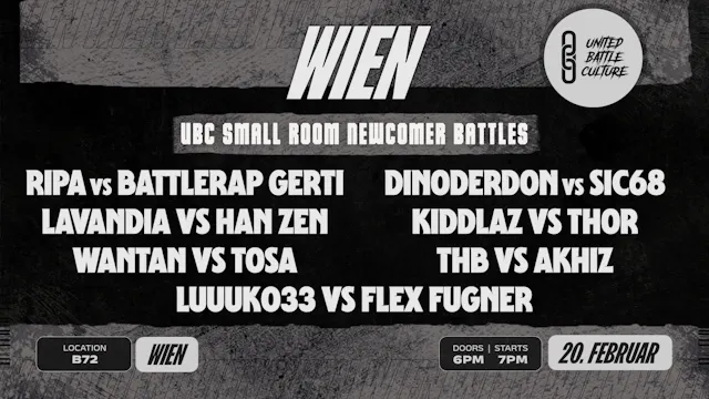 UBC SMALL ROOM NEWCOMER BATTLES FEB 2026