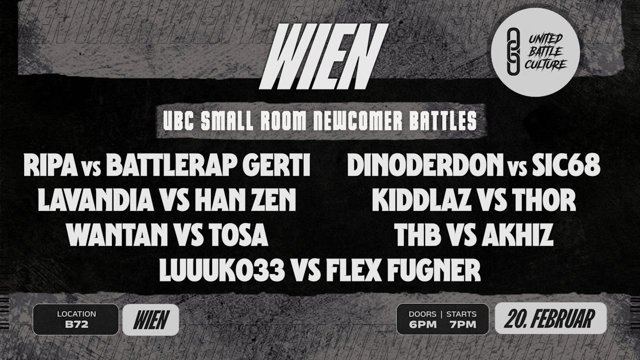 UBC SMALL ROOM NEWCOMER BATTLES FEB 2026