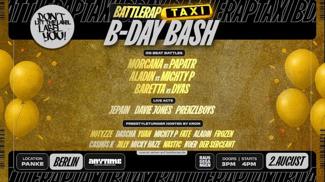 BATTLERAP TAXI BDAY BASH