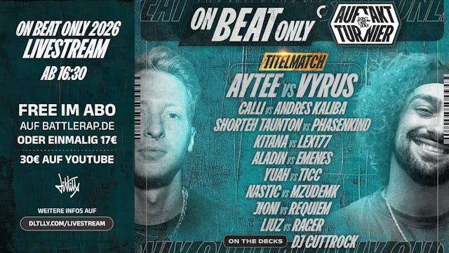 ON BEAT ONLY + AUFTAKT TURNIER