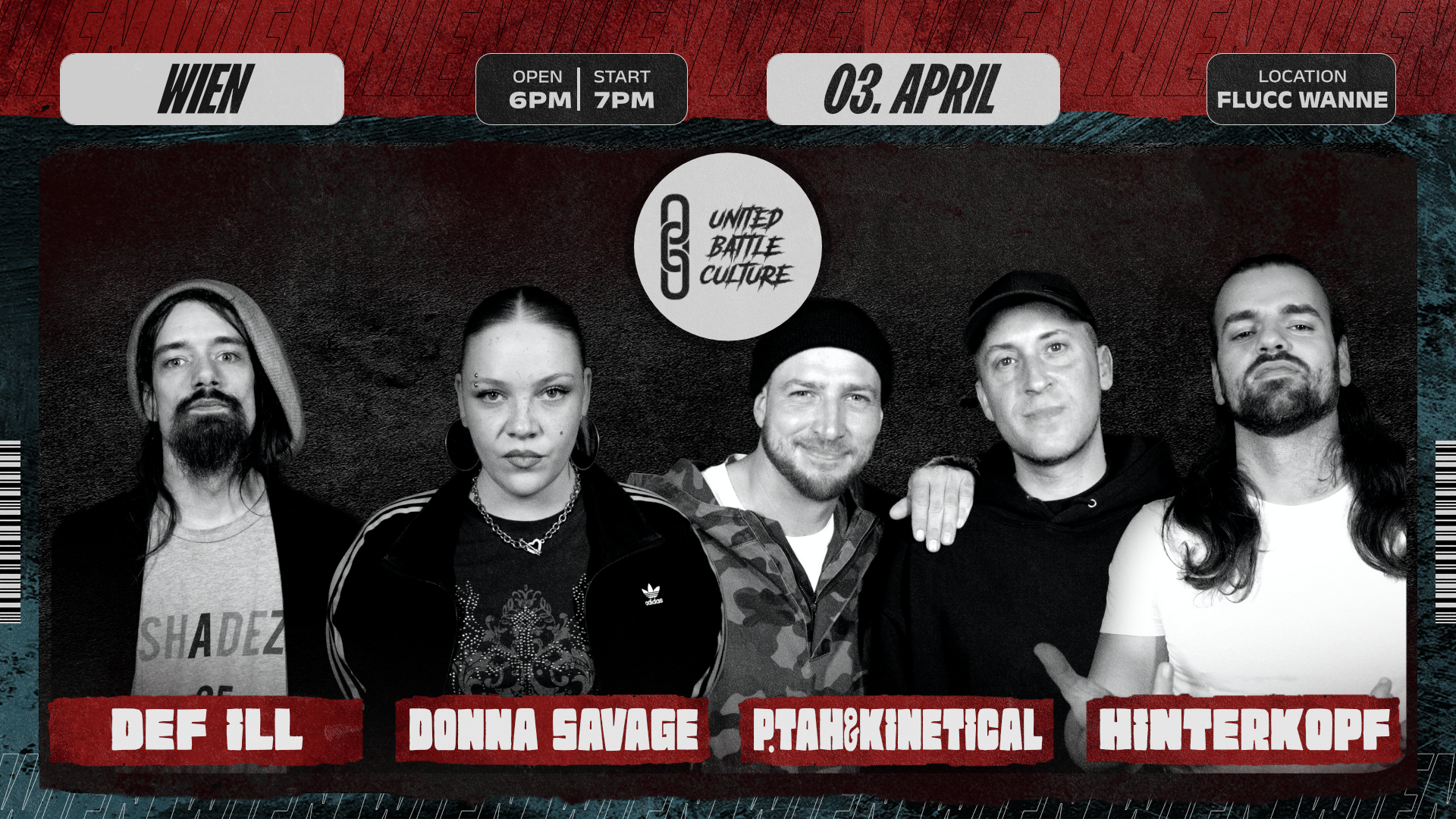 UBC APRIL SONGBATTLE DEF ILL vs DONNA SAVAGE vs P.TAH&KINETICAL vs HINTERKOPF