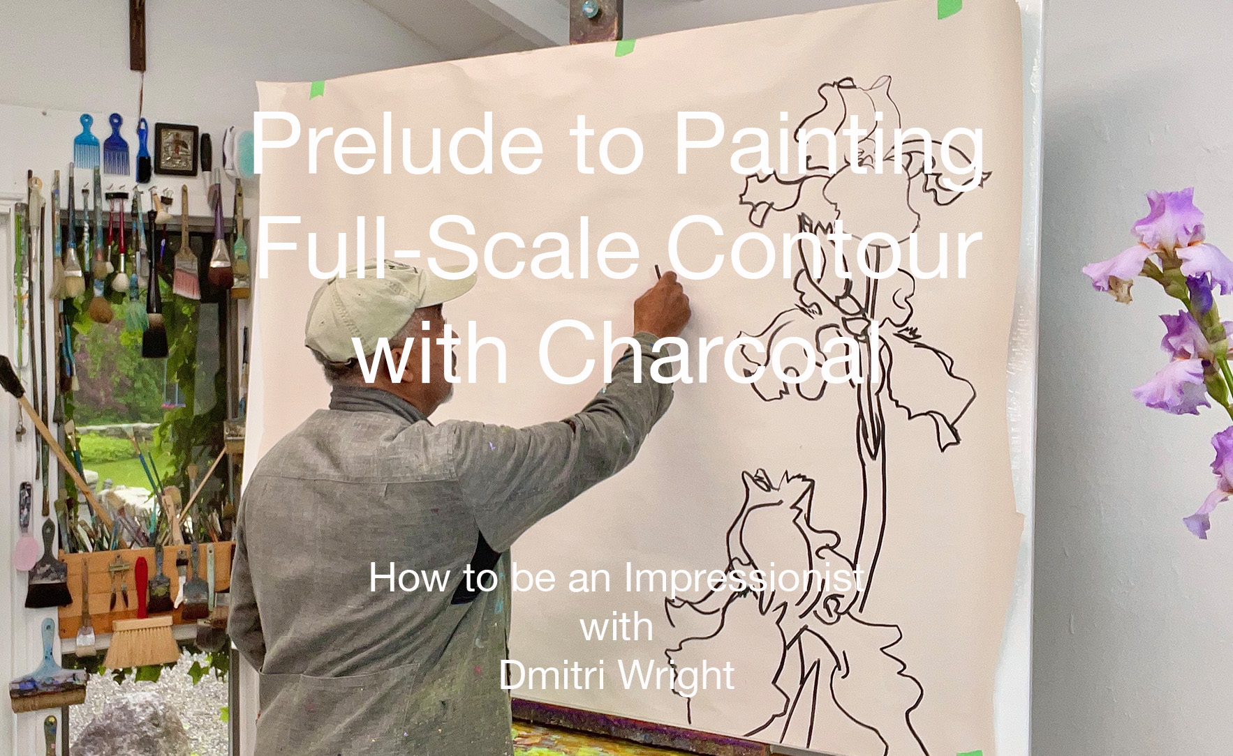 Iris 1.2 Prelude to Painting Full Scale Contour with Charcoal