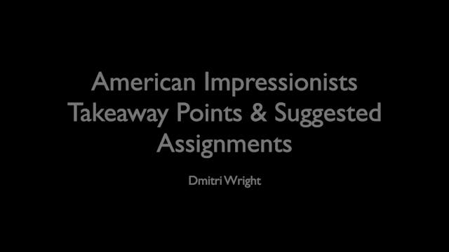12. Sargent -Chase -Hassam  Assignments