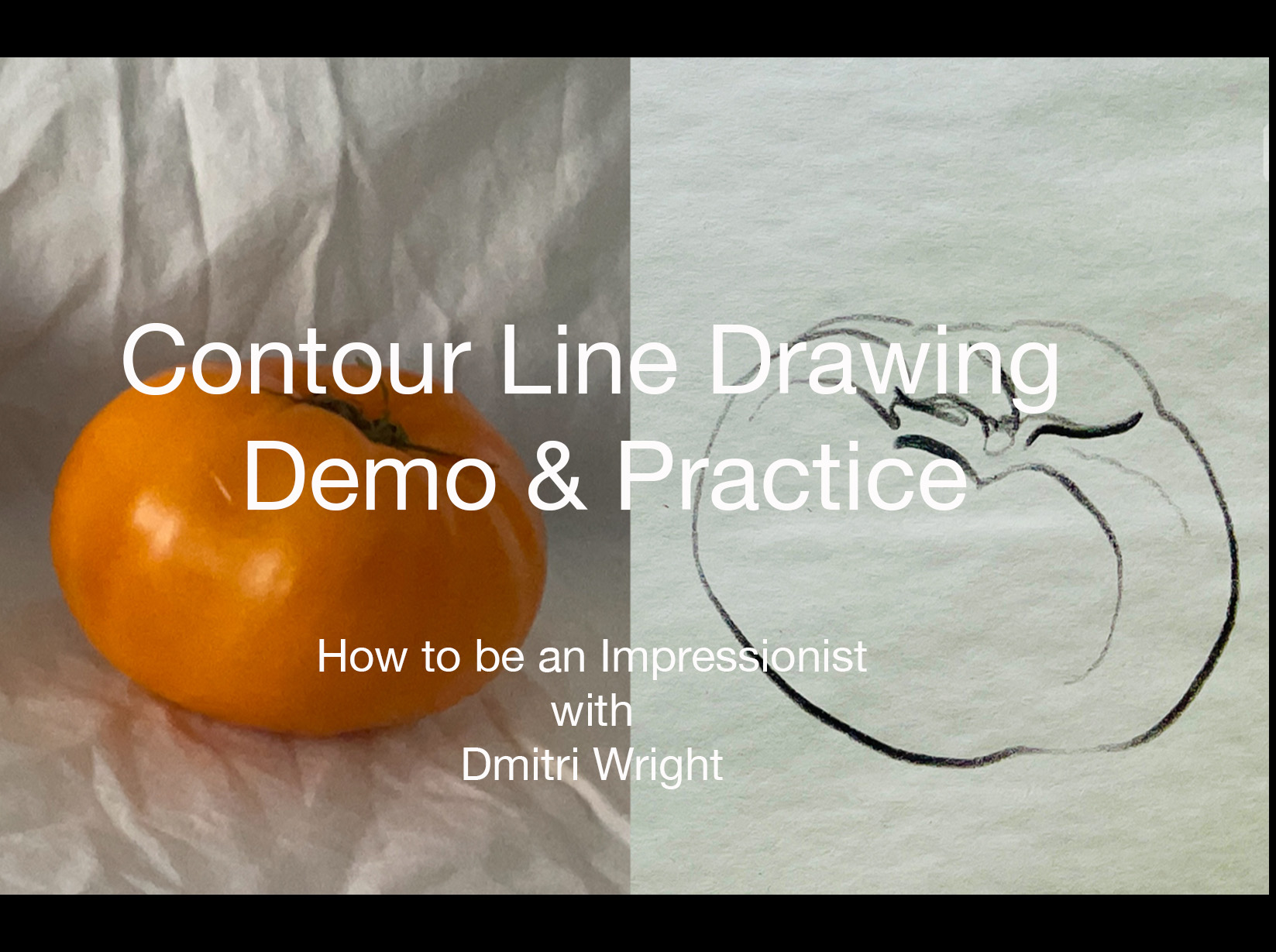 Contour Line Drawing Demo & Exercise