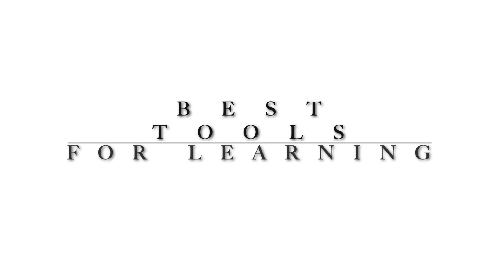 Tools and how they should be used