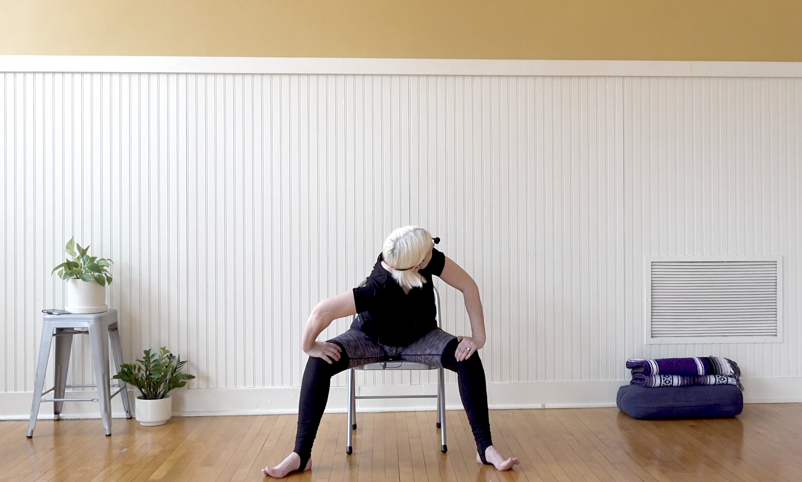 Yoga: Simple Chair Stretches • Larisa Forman • 10 min 