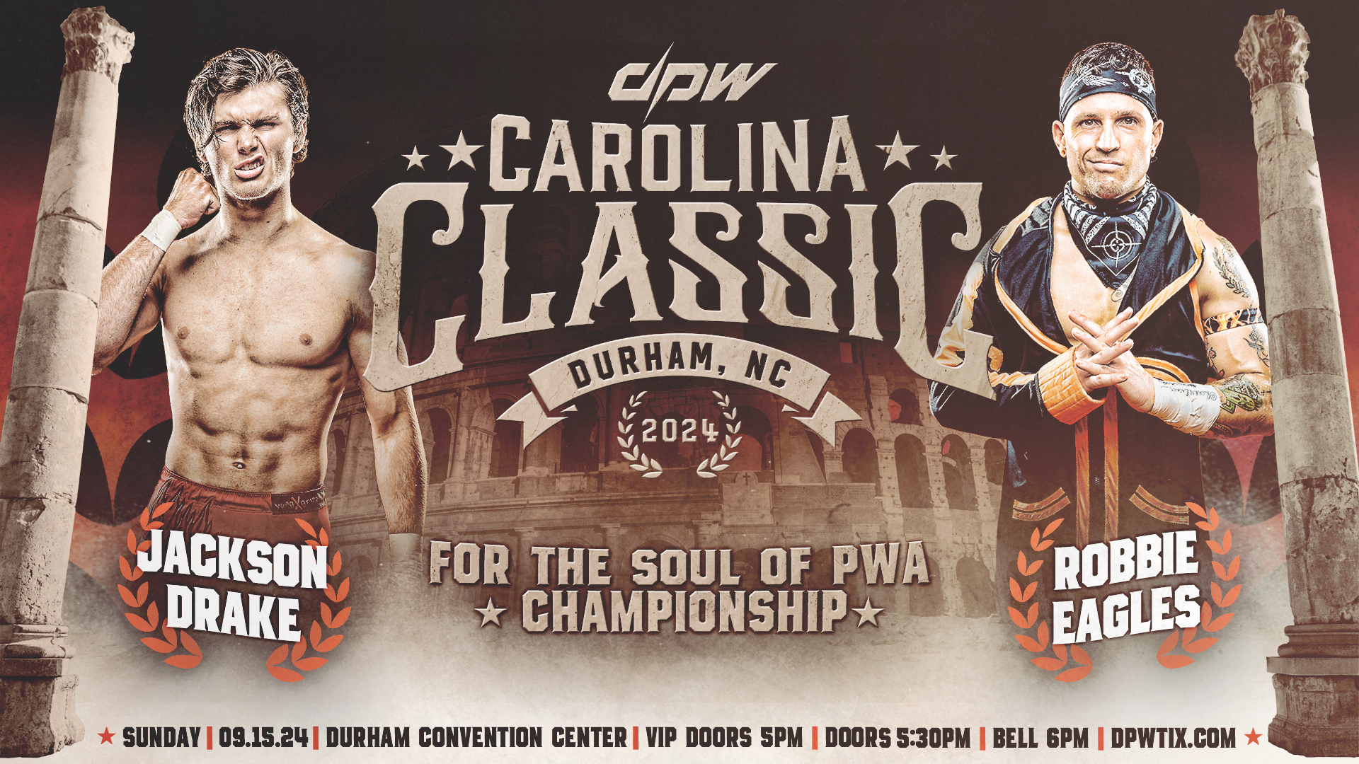 Robbie Eagles (c) vs Jackson Drake