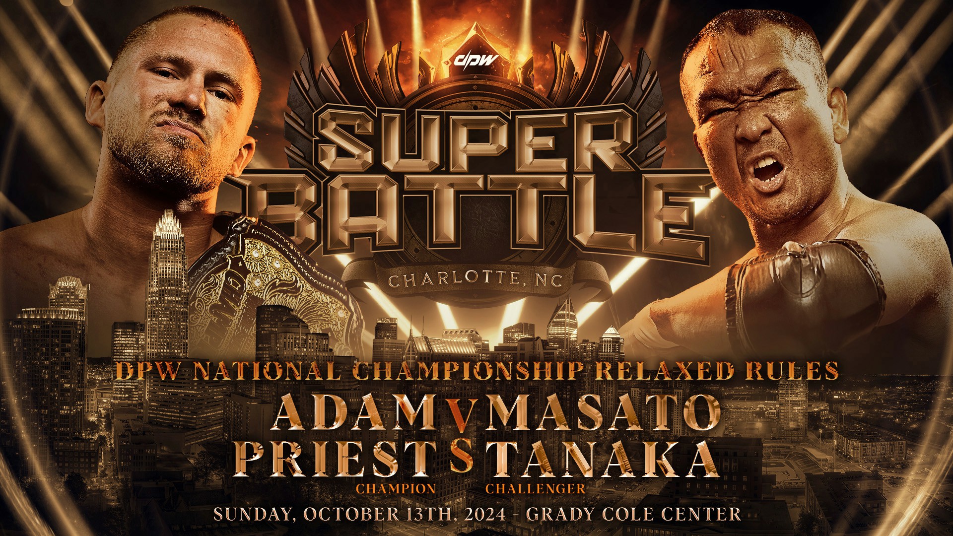 Adam Priest (c) vs Masato Tanaka