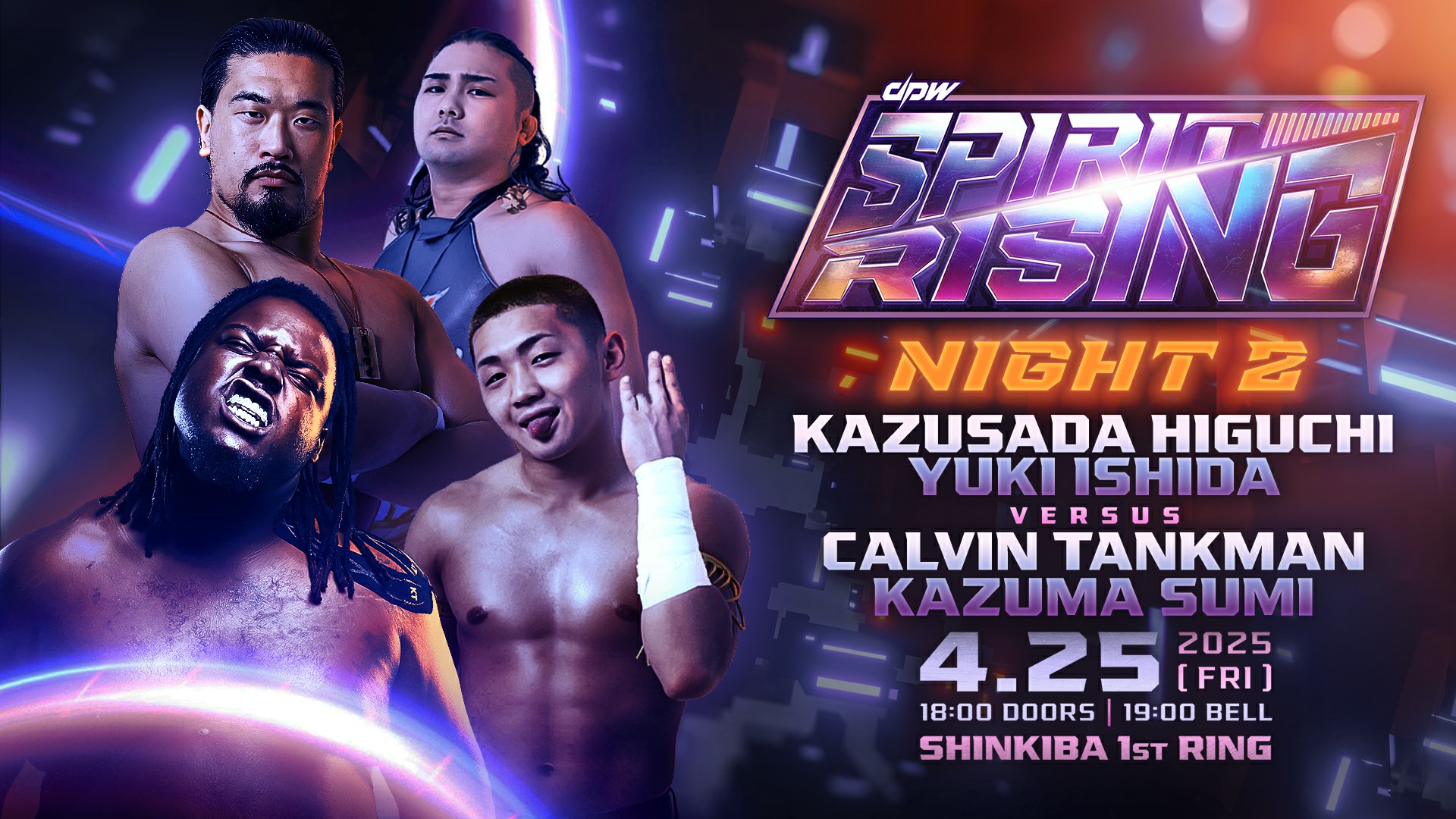 Kazusada Higuchi & Yuki Ishida vs Calvin Tankman & Kazuma Sumi