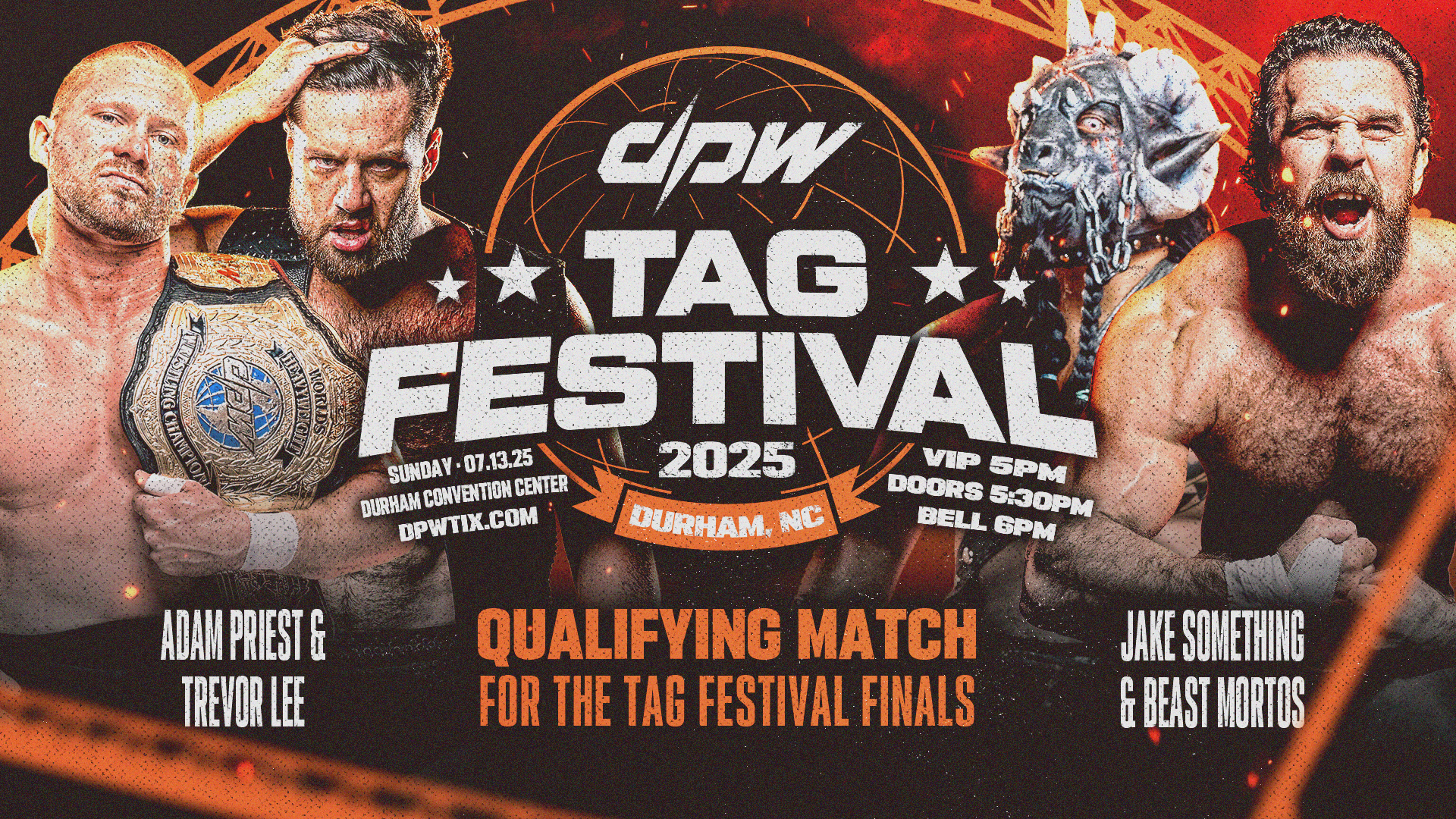 Adam Priest & Trevor Lee vs Jake Something & The Beast Mortos