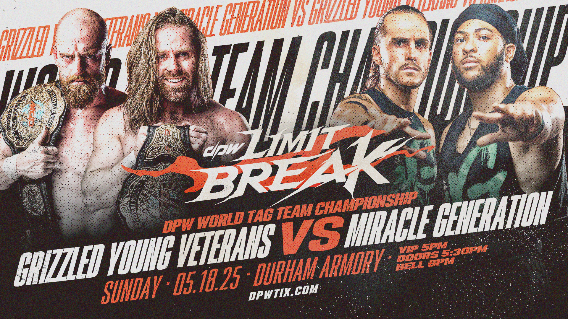 Grizzled Young Veterans (c) vs Miracle Generation