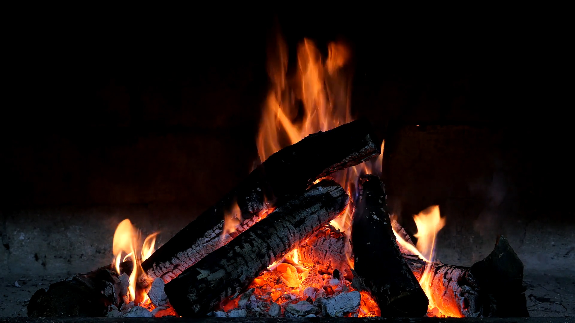 Crackling Fireplace with Piano Music