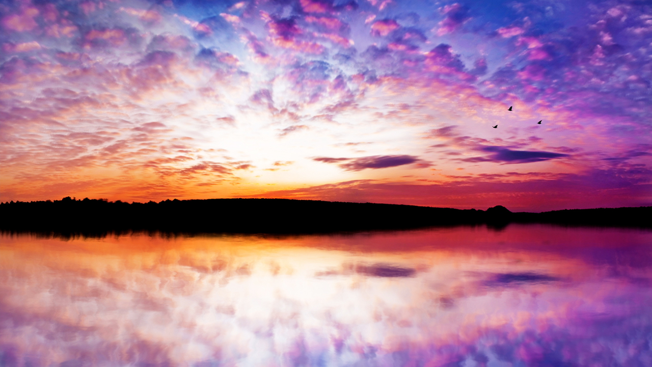 Calm Lake Wave Sounds with a Dreamy Sky (No Music)