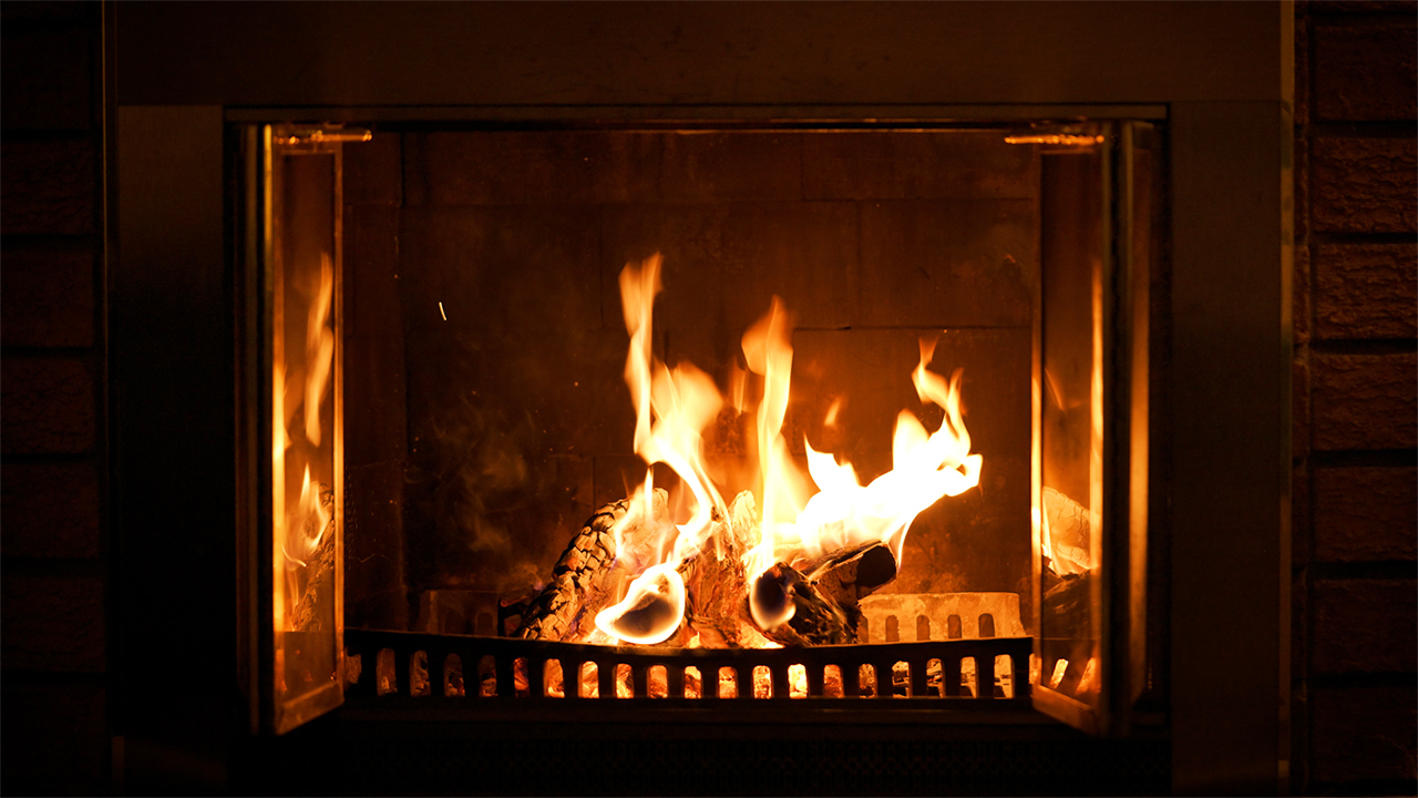Warm Fireplace with Crackling Fire Sounds (No Music)