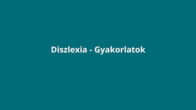 Bevezetés (Diszlexia)