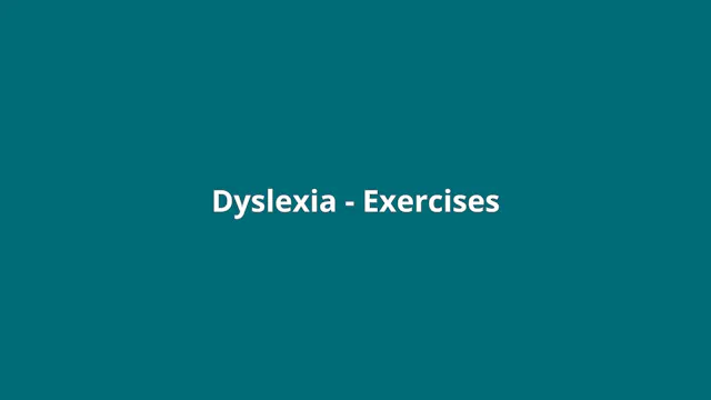 Introduction (Dyslexia exercises)