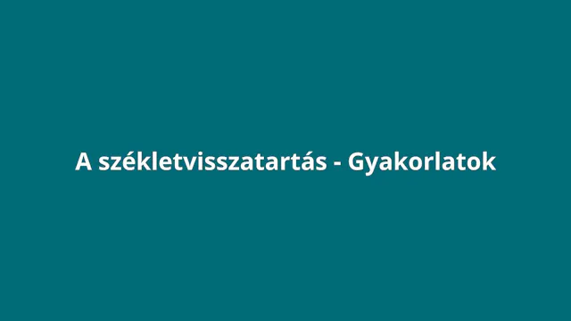 Bevezetés (Székletvisszatartás)