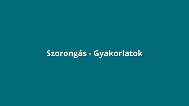 Bevezetés (Szorongás)