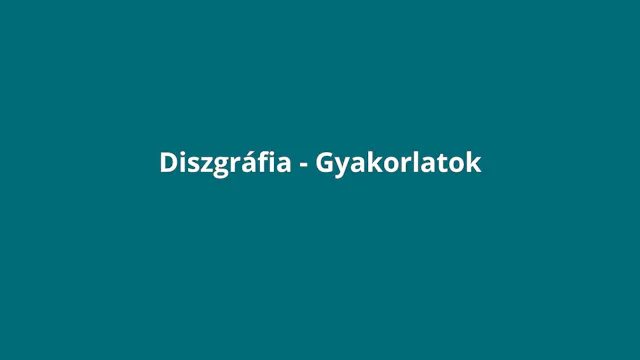Bevezetés (Diszgráfia)