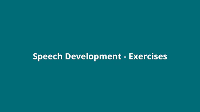Introduction (Speech development exercises)