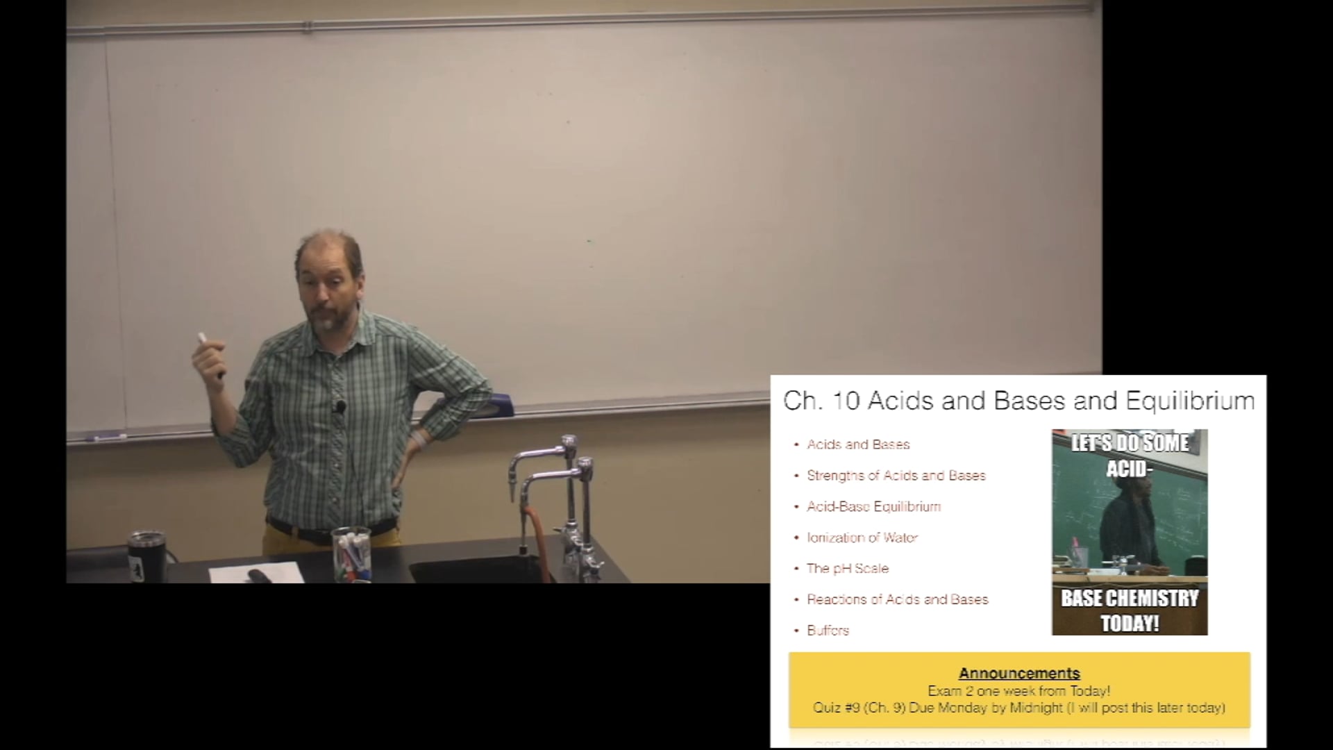 Ch. 10 (Part 1) - Acids and Bases and Equilibrium