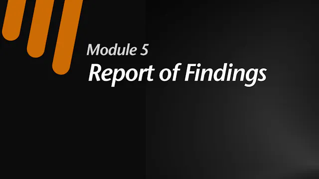 Module 5:  Report of Findings