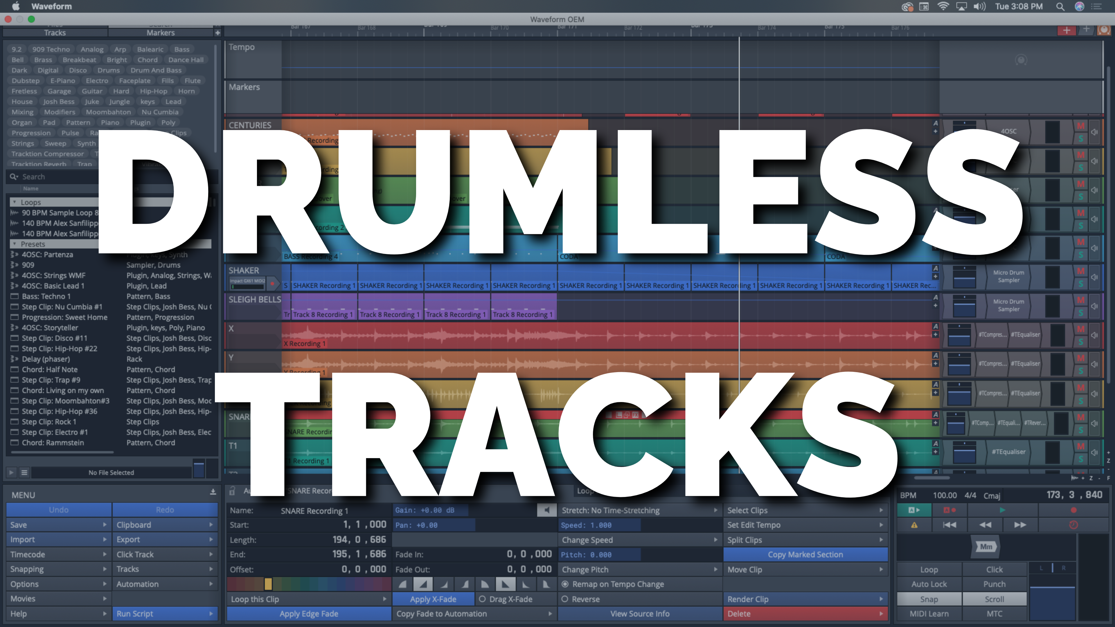 USE A DRUMLESS PLAY ALONG FOR DRUMS