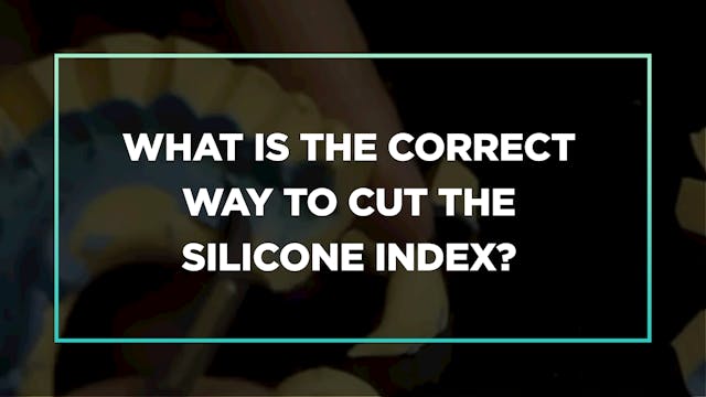 What is the correct way to cut the silicone index?