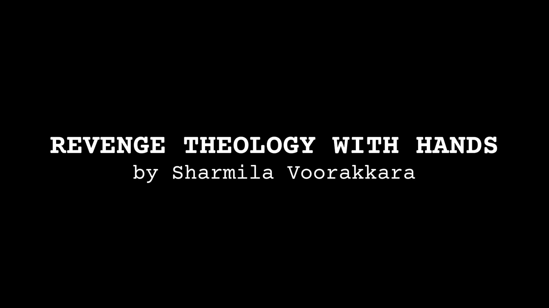 Poetry Reading: Revenge Theology with Hands, by Sharmila Voorakkara (interview)