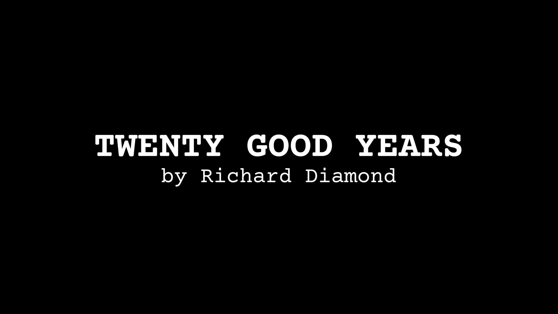 Poetry Reading: Twenty Good Years, by Richard Diamond (interview)